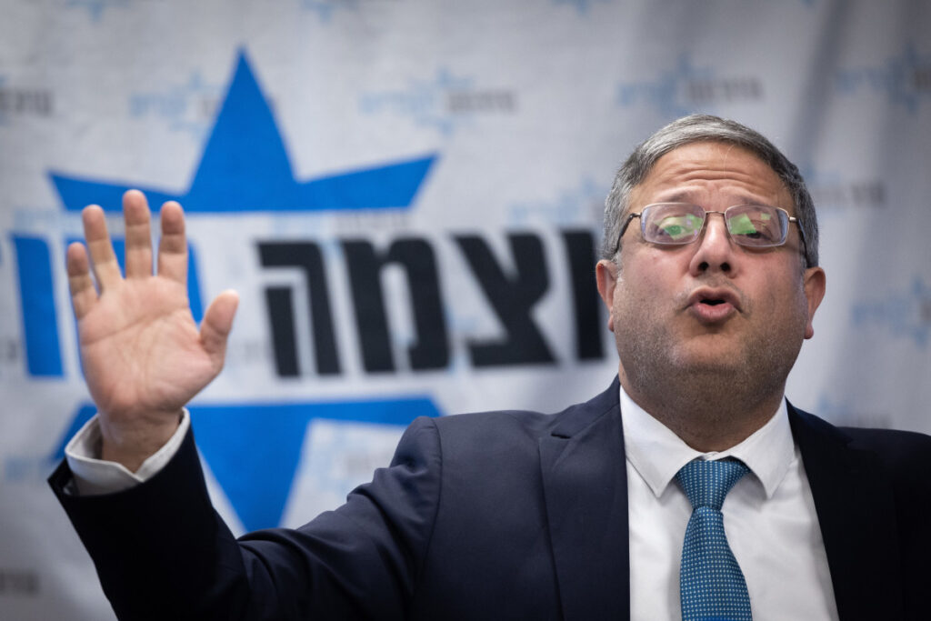 איתמר בן גביר דורש להגביל את תנועת הפלסטינים ביהודה ושומרון