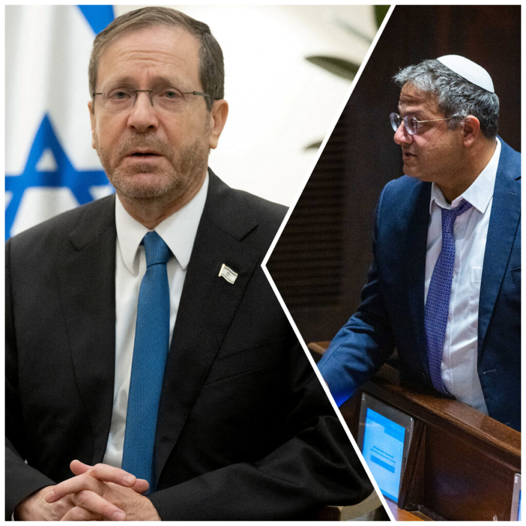 איתמר בן גביר תוקף את יצחק הרצוג: משתף פעולה עם חמאס