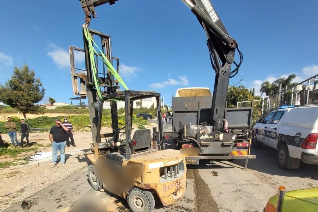 תאונת עבודה קטלנית במודיעין: בן 80 נהרג מפגיעת חפץ כבד