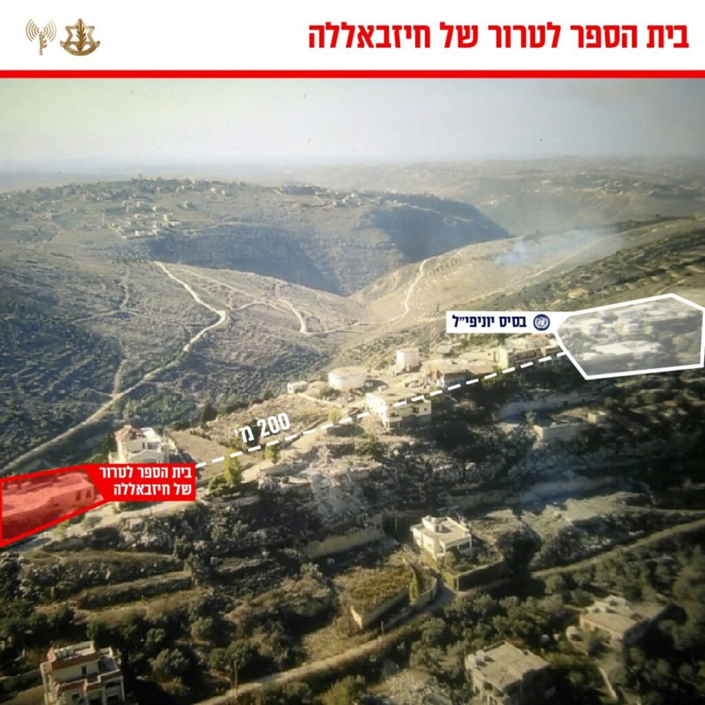 מבצע חיצי הצפון: נחשף בי"ס לטרור של חיזבאללה ליד בסיס יוניפי"ל