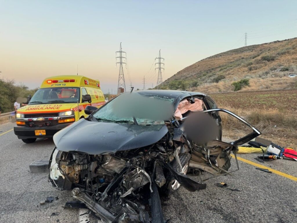 תאונת דרכים בסמוך לנחל צלמון: אישה נהרגה, תינוק נפצע אנוש
