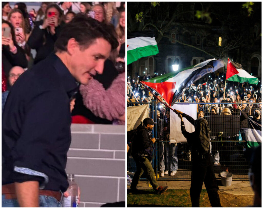 ג׳סטין טרודו בהופעה של טיילור סוויפט בזמן פרעות בארצו