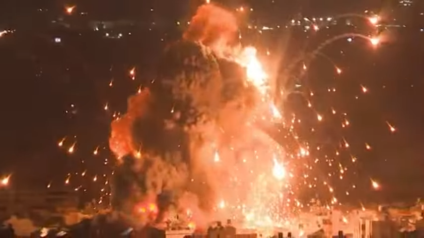 חיל האוויר ביצע ארבעה גלי תקיפה בדאחייה
