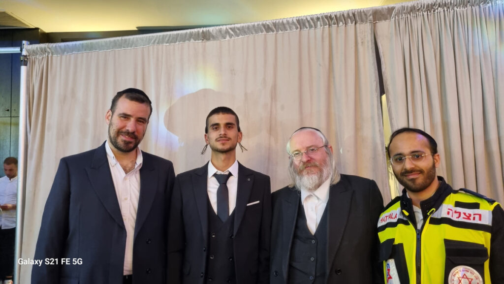 מתנדבי 'הצלה' השתתפו בחתונת החתן שהצילו שבוע לפני חתונתו